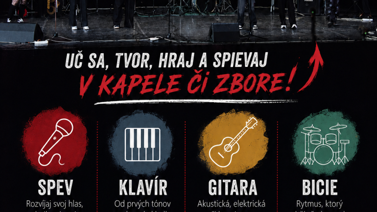 Chceš hrať v kapele alebo spievať v zbore? Zápis